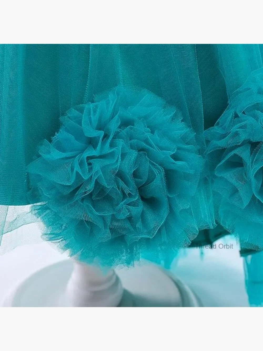 Girls Tulle Flower Girl Dress High Low Pageant Ball Gown Satin_5
